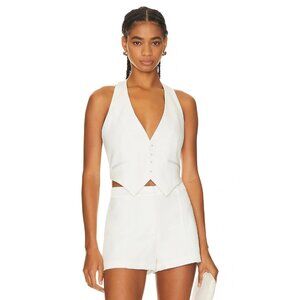 retrofete Florence Open Back Vest White Womens Size XL